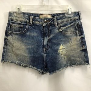 Bershka Denim Shorts Cutoffs Size 6